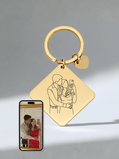 Soulmate Custom Engraved Photo Keychain - Soulmate Customs