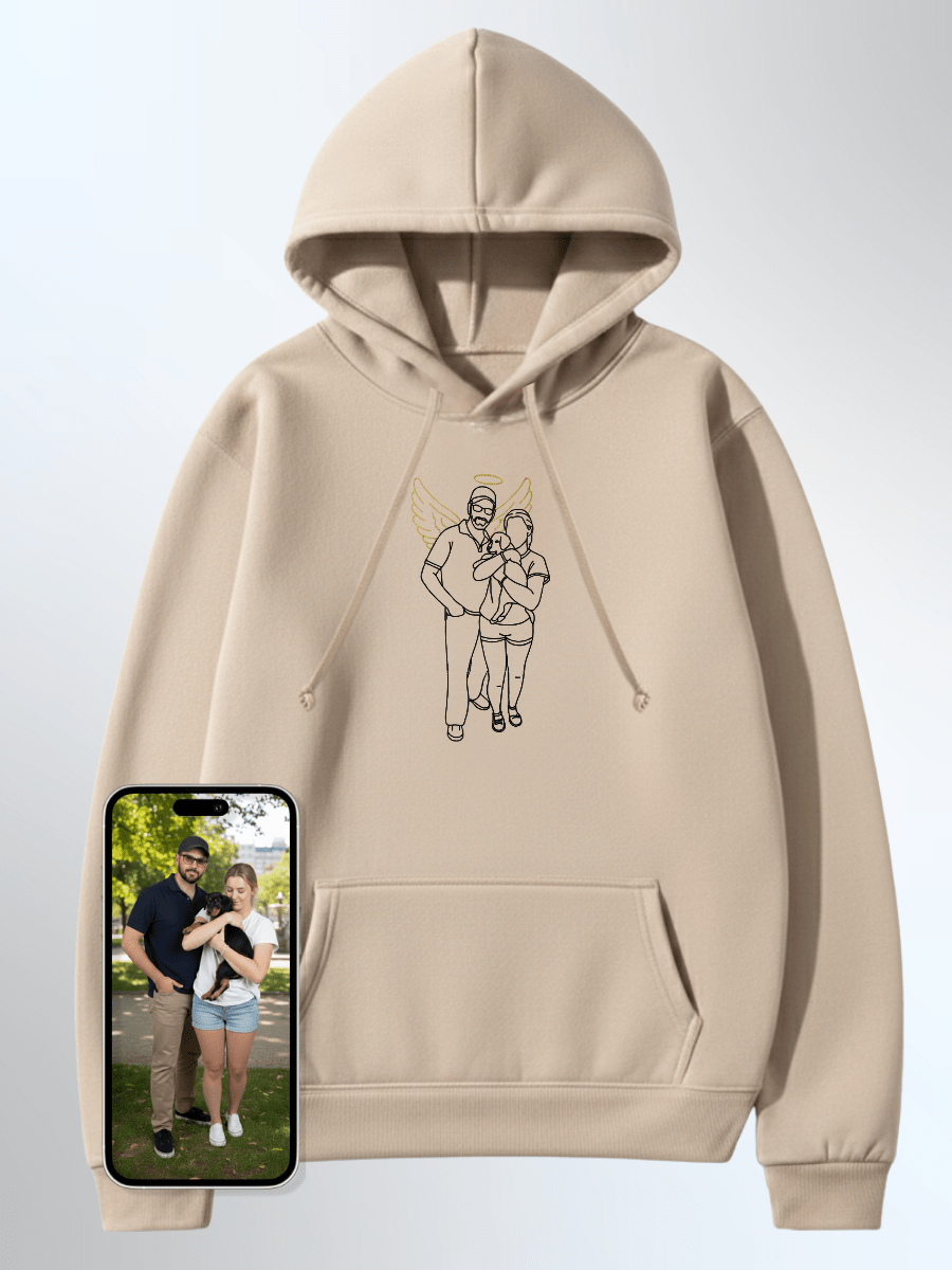 Memorial Custom Embroidered Photo Hoodie - Soulmate Customs
