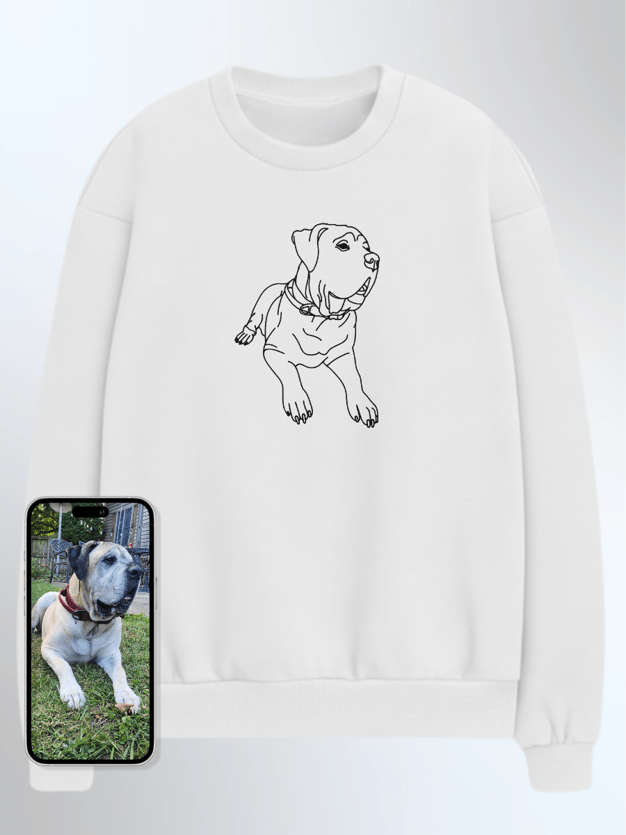 Pet Custom Embroidered Photo Sweatshirt - Soulmate Customs