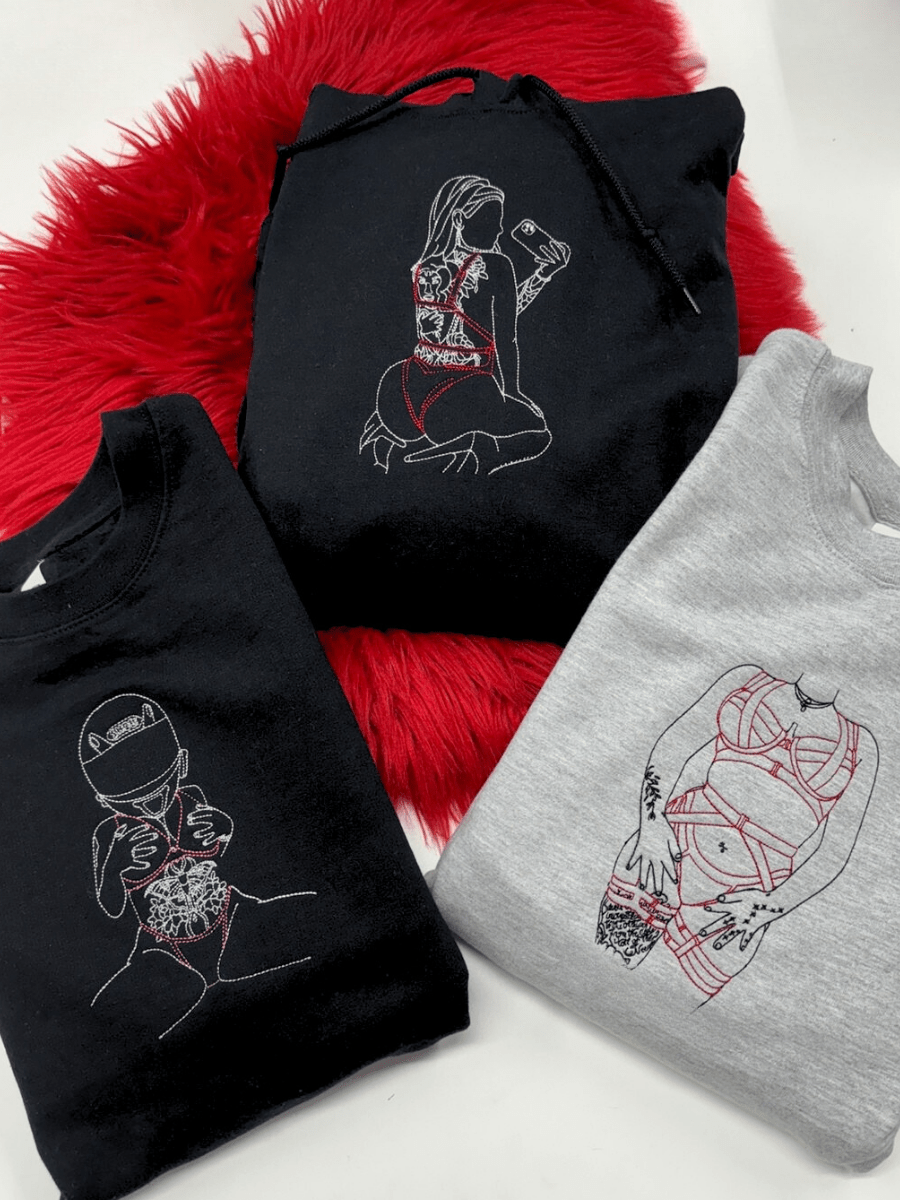 Embroidered Spicy Custom Hoodie - Soulmate Customs