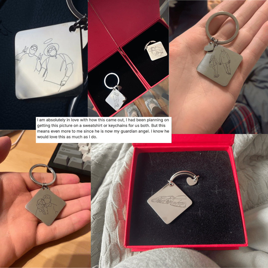Custom Memorial Keychain - Soulmate Customs