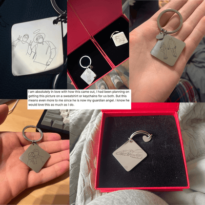 Custom Memorial Keychain - Soulmate Customs