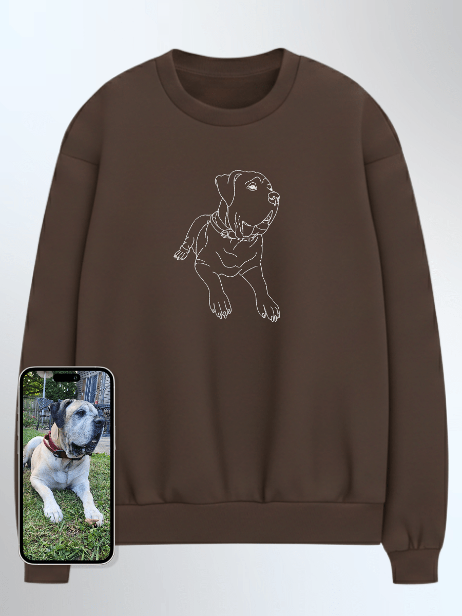 Pet Custom Embroidered Photo Sweatshirt - Soulmate Customs