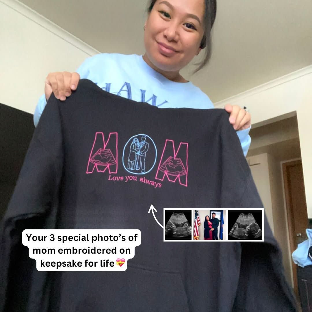 MOM Custom Photo Hoodie - 3 Photo Design - Soulmate Customs