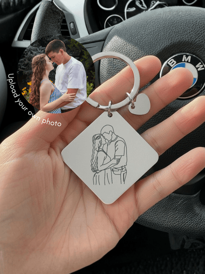Soulmate Custom Engraved Photo Keychain - Soulmate Customs