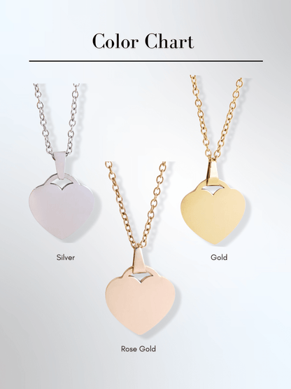 Memorial Custom Engraved Photo Heart Necklace - Soulmate Customs