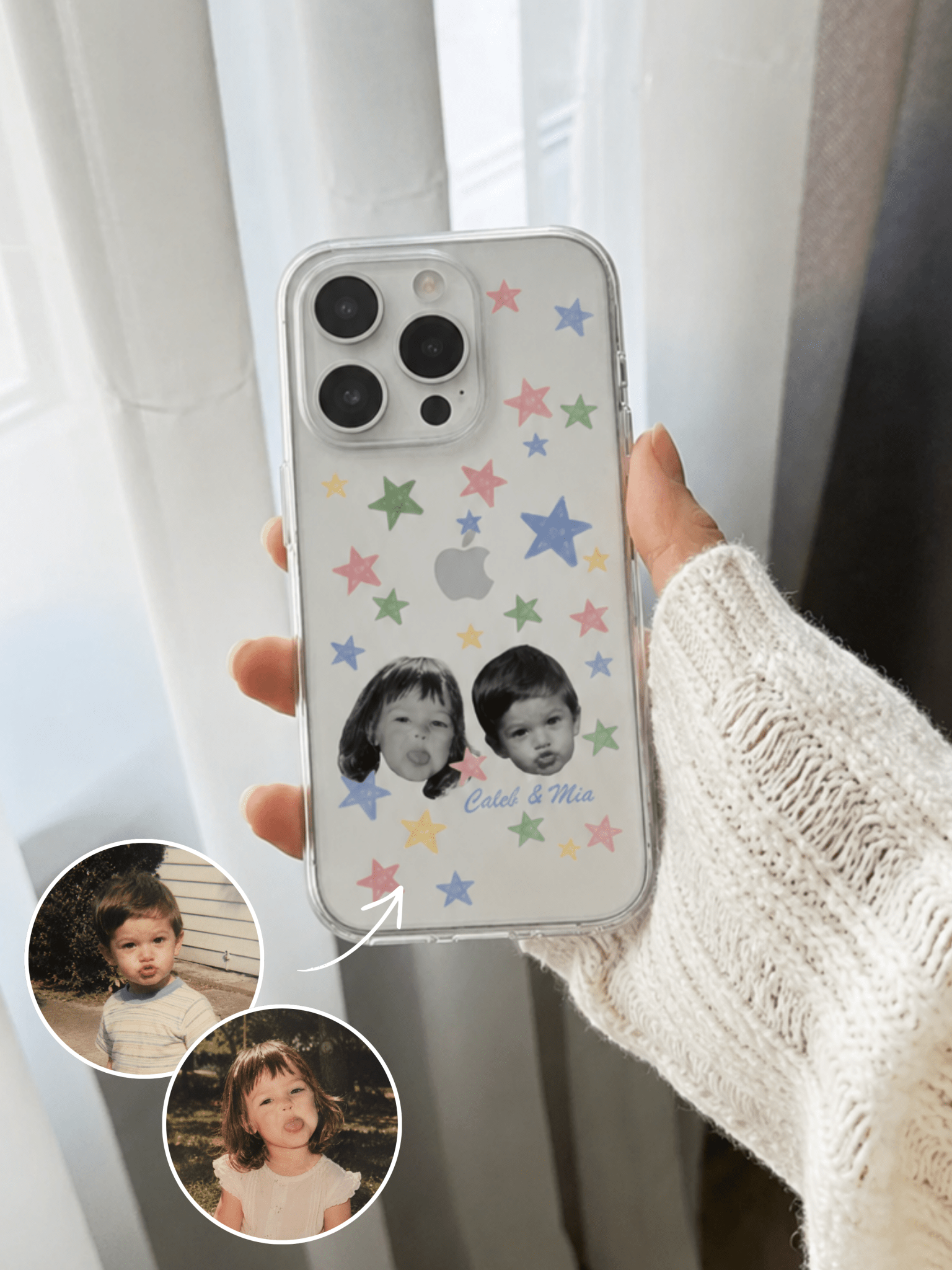 Personalized Couple Baby Pics Phone Case - Soulmate Customs