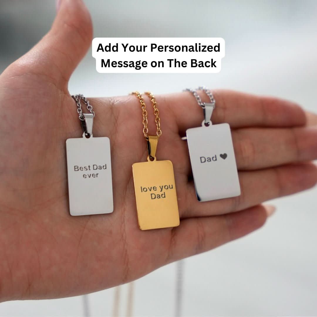 Father's Day Custom Soulmate© Tag Outline Necklace - Soulmate Customs