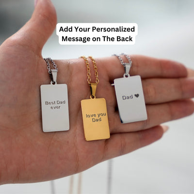 Father's Day Custom Soulmate© Tag Outline Necklace