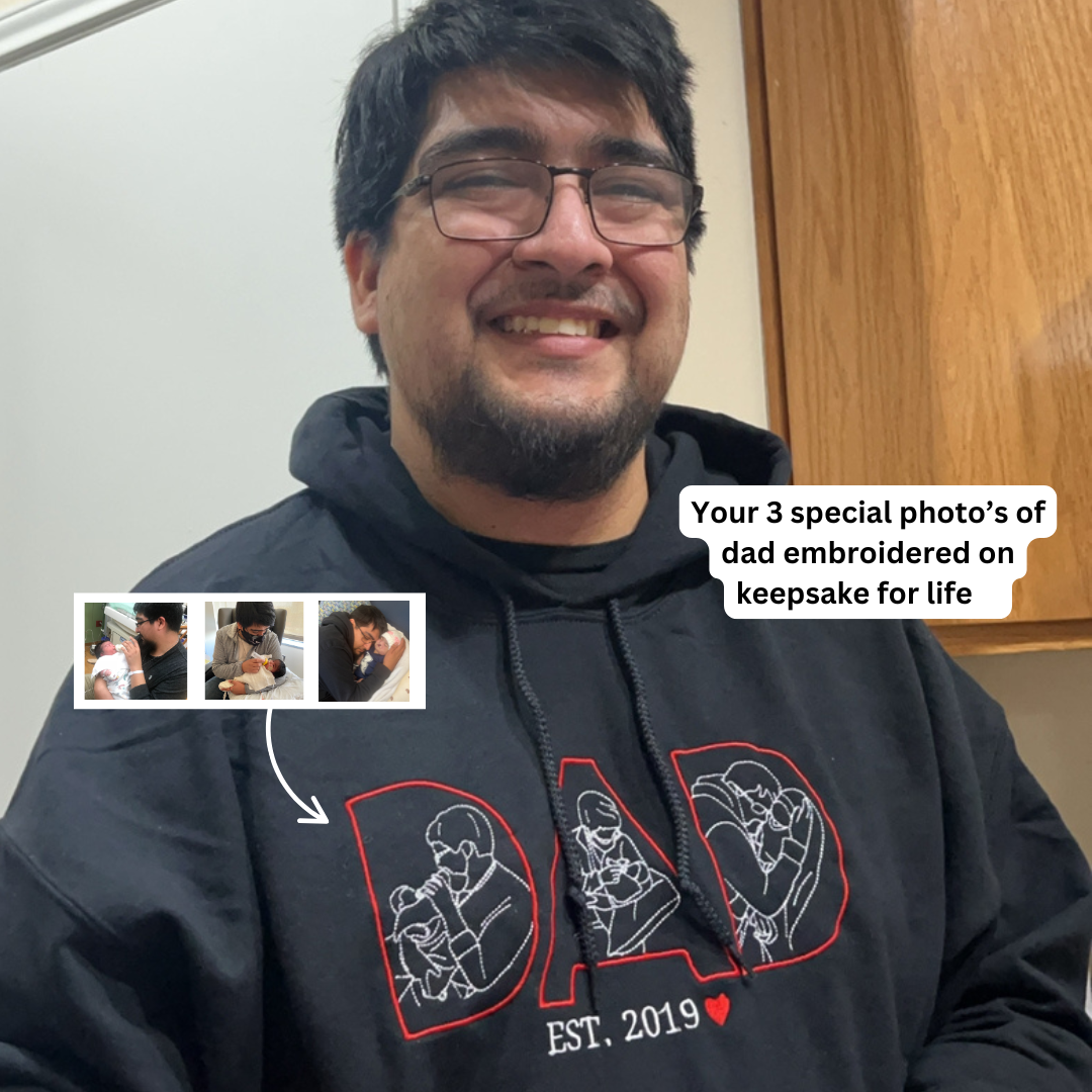 DAD Custom Photo Hoodie - 3 Photo Design