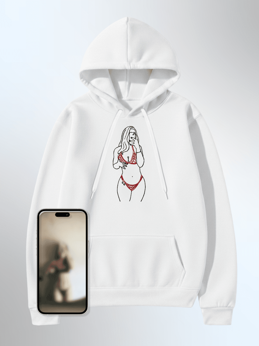 Spicy Custom Embroidered Photo Hoodie - Soulmate Customs