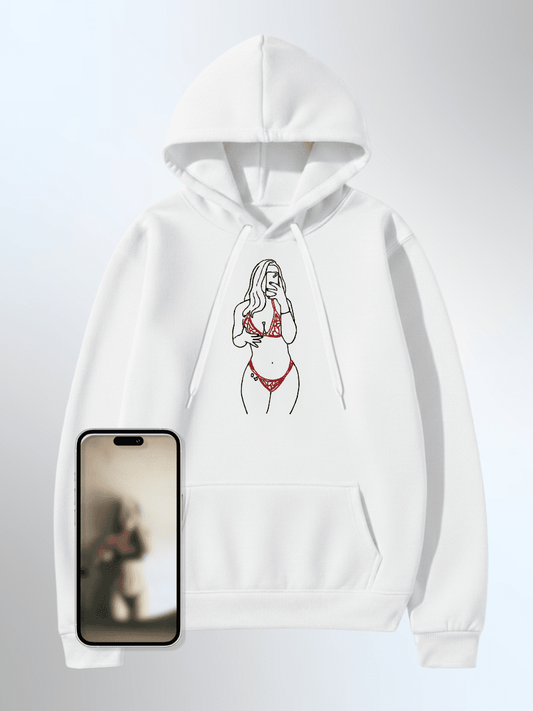 Spicy Custom Embroidered Photo Hoodie - Soulmate Customs