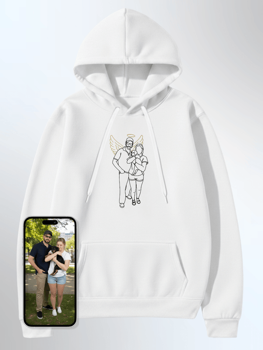 Memorial Custom Embroidered Photo Hoodie - Soulmate Customs