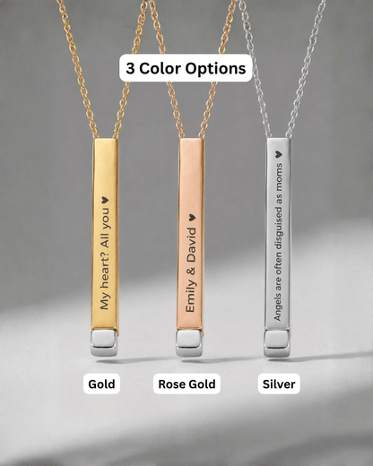 Custom Text Engraved Secret Message Necklace - Soulmate Customs