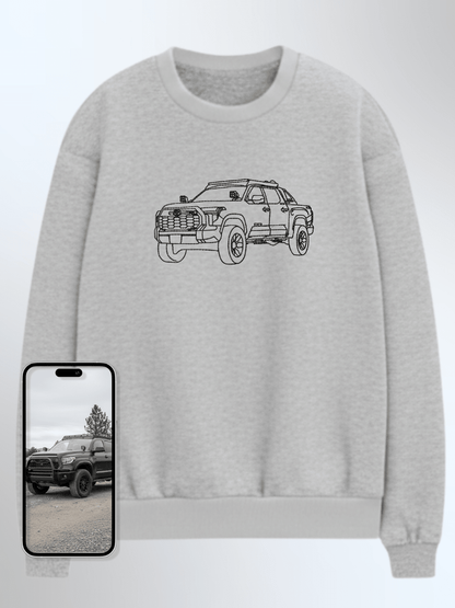 Automobile Custom Embroidered Photo Sweatshirt - Soulmate Customs