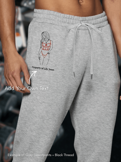 Custom Embroidered Photo Sweatpants - Soulmate Customs