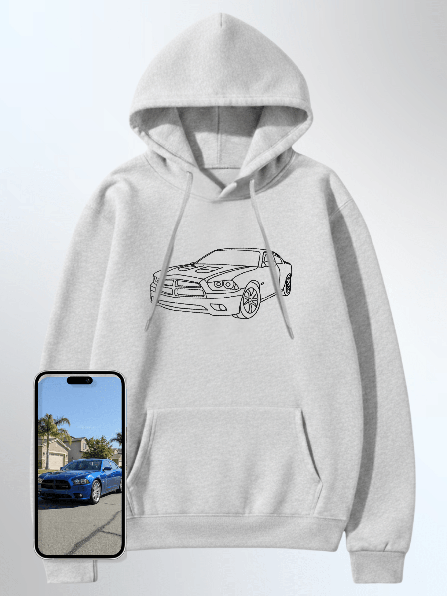 Automobile Custom Embroidered Photo Hoodie - Soulmate Customs