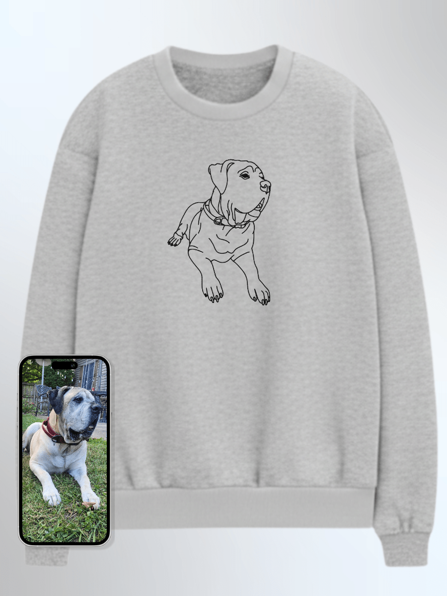 Pet Custom Embroidered Photo Sweatshirt - Soulmate Customs