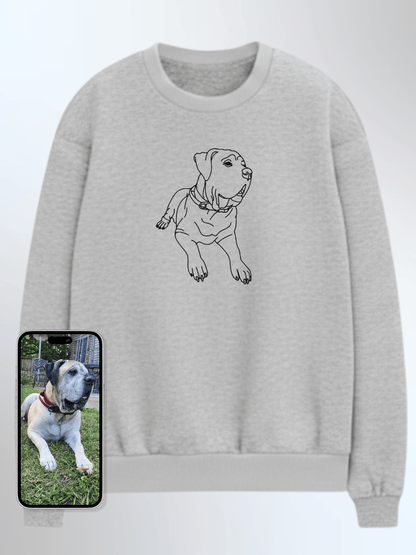 Pet Custom Embroidered Photo Sweatshirt - Soulmate Customs