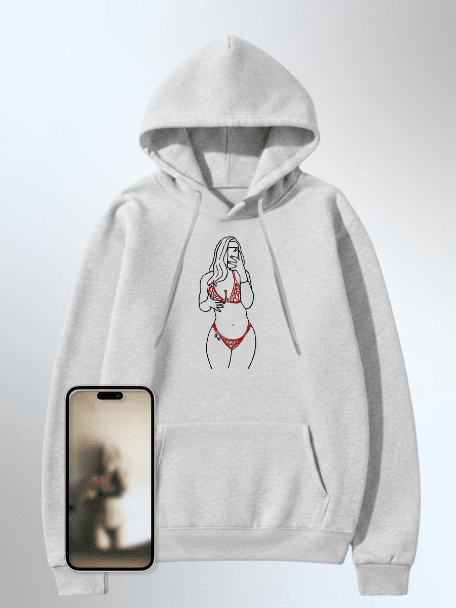 Spicy Custom Embroidered Photo Hoodie - Soulmate Customs