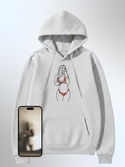 Spicy Custom Embroidered Photo Hoodie - Soulmate Customs