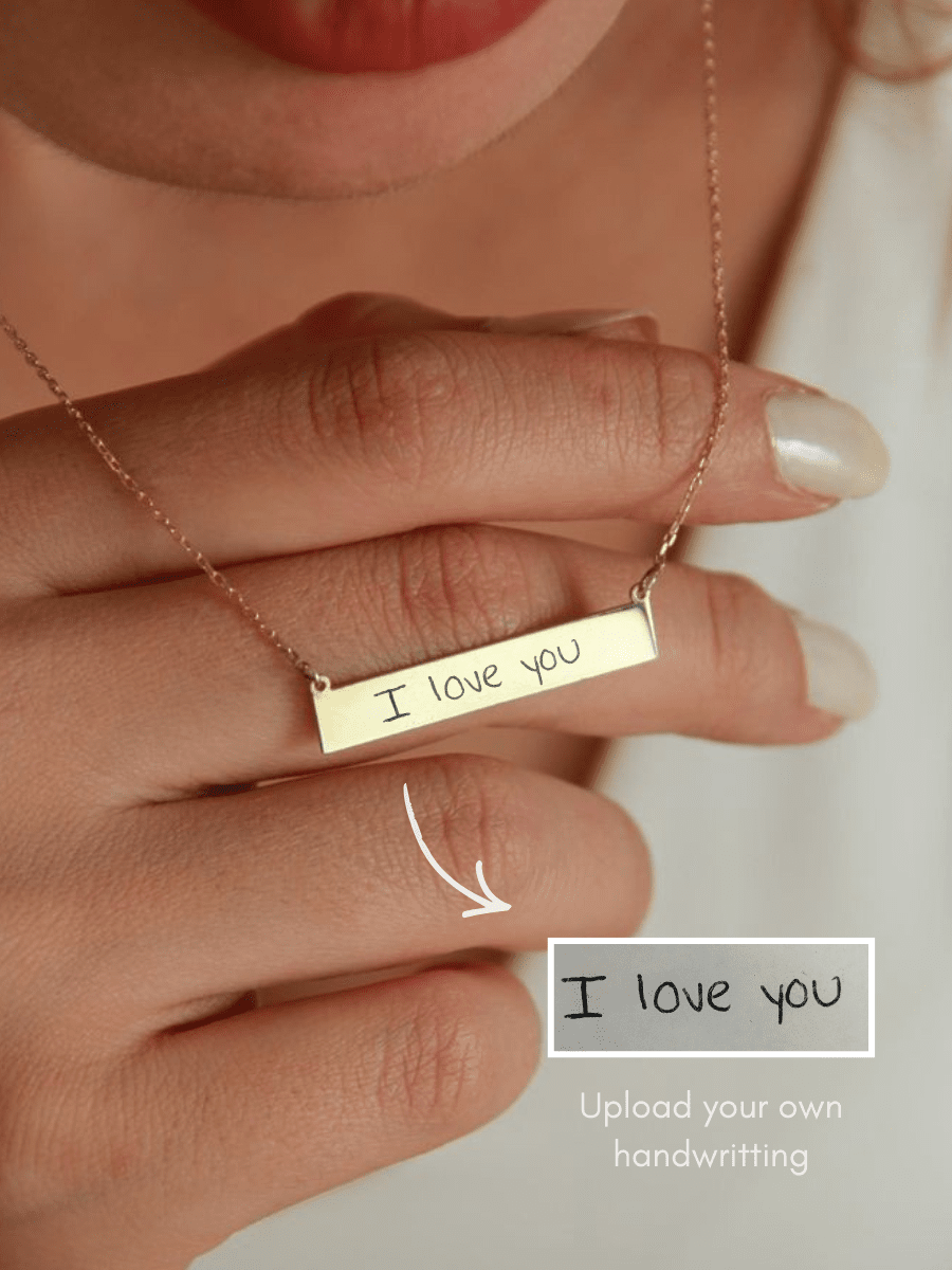 Soulmate Custom Engraved Text Bar Necklace - Soulmate Customs