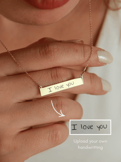 Soulmate Custom Engraved Text Bar Necklace - Soulmate Customs