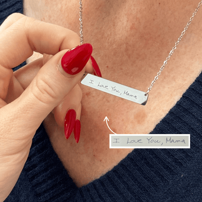 Custom Bar Necklace Personalized Message