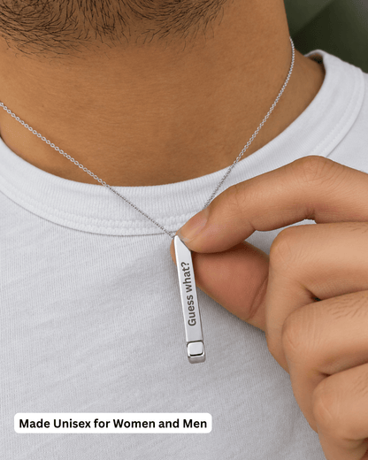 Custom Text Engraved Secret Message Necklace - Soulmate Customs