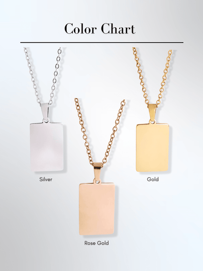 Memorial Custom Engraved Photo Tag Necklace - Soulmate Customs