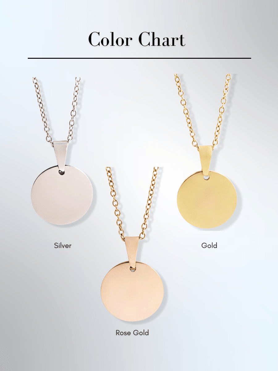 Automobile Custom Engraved Photo Circle Necklace - Soulmate Customs