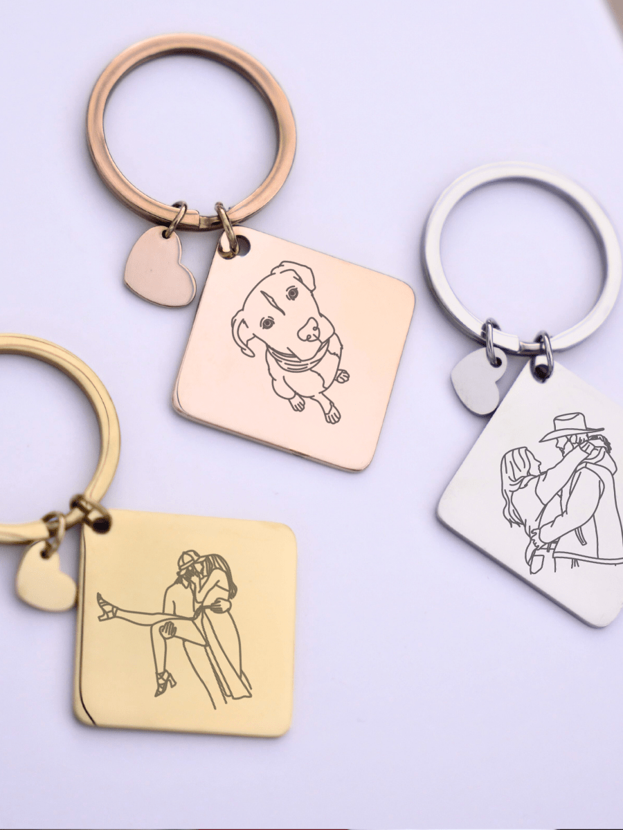 Custom Square Keychain - Soulmate Customs