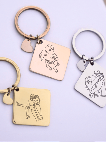 Custom Square Keychain - Soulmate Customs