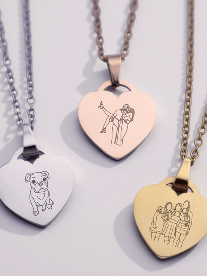 Custom Heart Necklace - Soulmate Customs