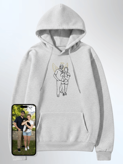 Memorial Custom Embroidered Photo Hoodie - Soulmate Customs