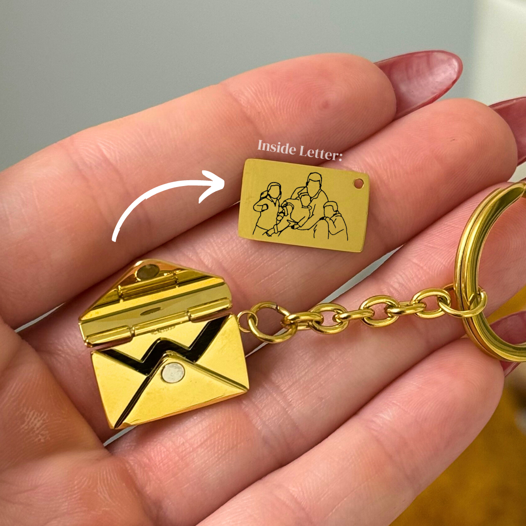 Custom Engraved Secret Letter Keychain