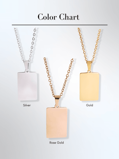 Automobile Custom Engraved Photo Tag Necklace - Soulmate Customs