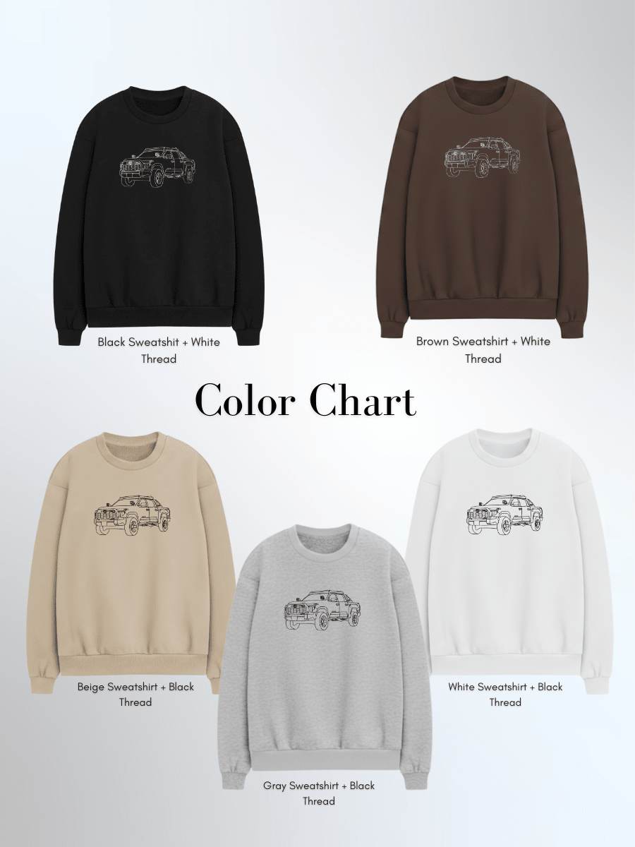 Automobile Custom Embroidered Photo Sweatshirt - Soulmate Customs