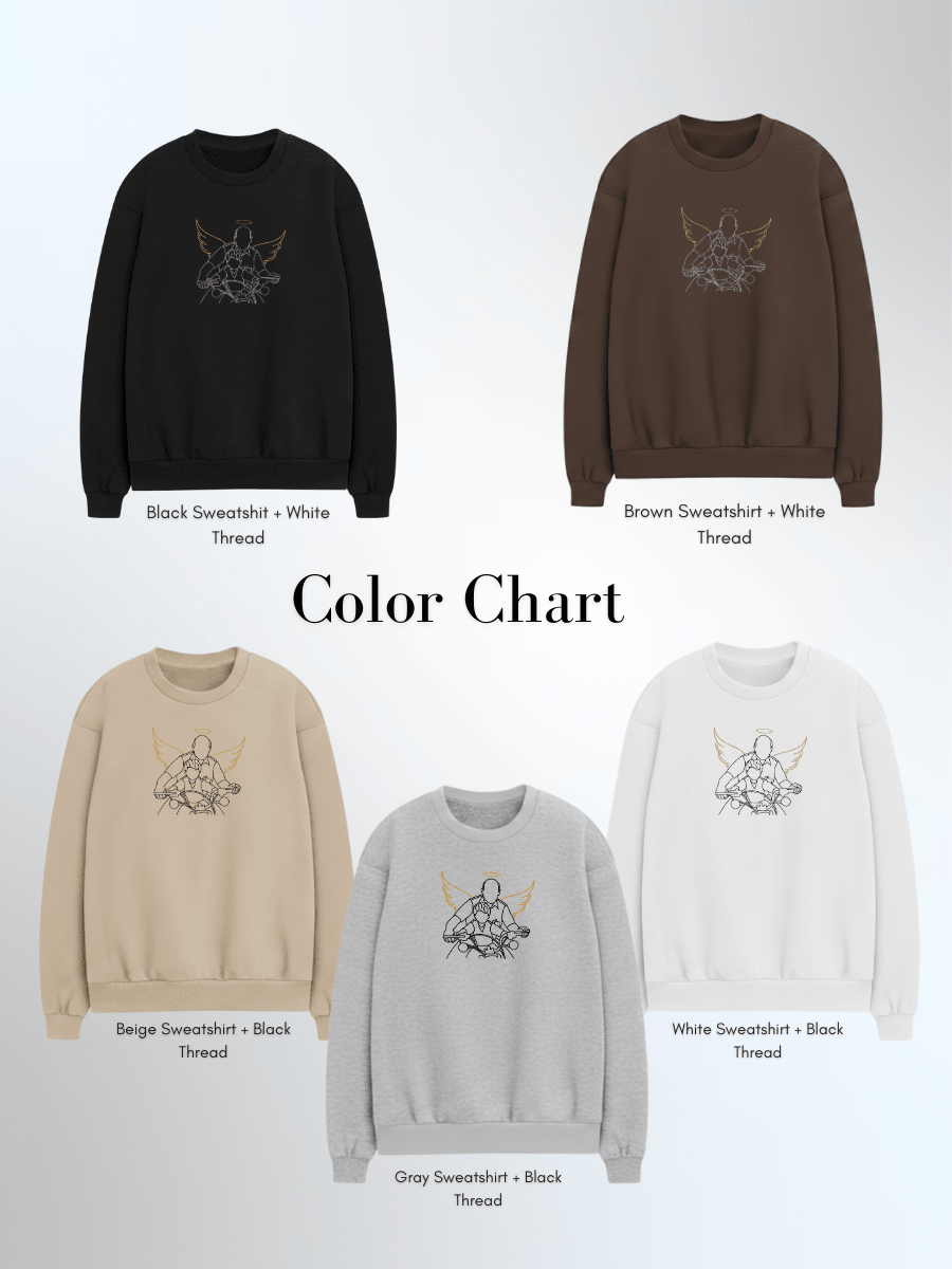 Memorial Custom Embroidered Photo Sweatshirt - Soulmate Customs