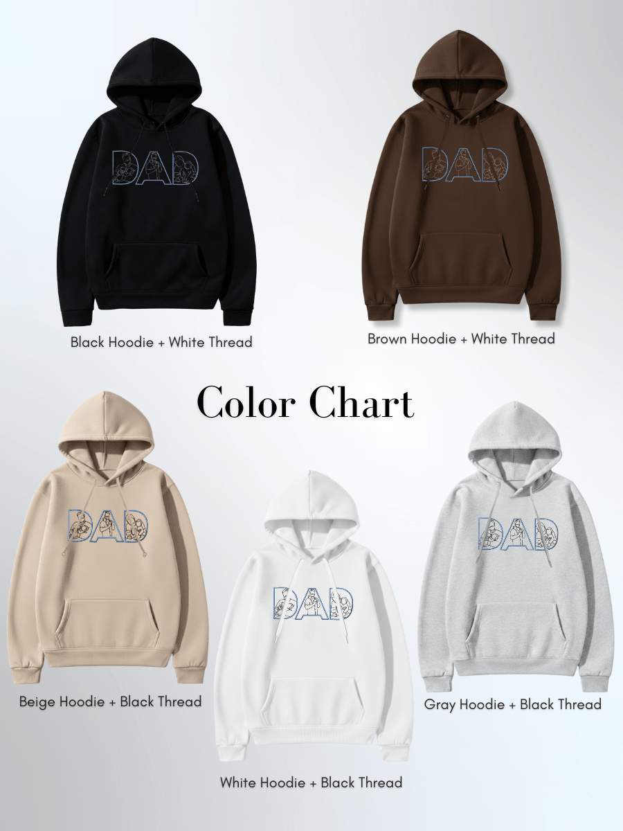 Dad Custom Embroidered Photo Hoodie - Soulmate Customs