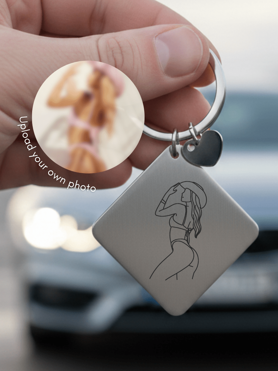Spicy Custom Engraved Photo Keychain - Soulmate Customs