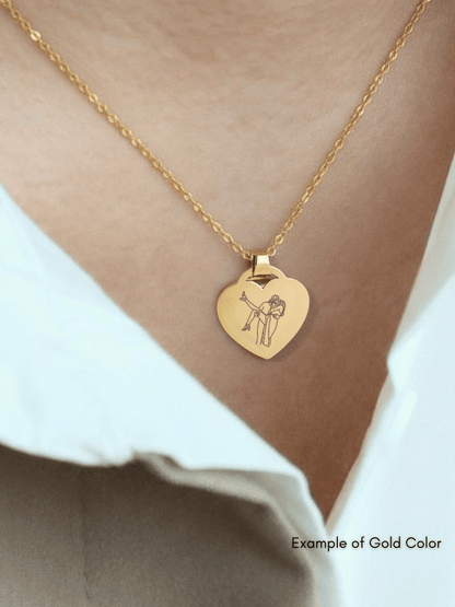 Soulmate Custom Engraved Photo Heart Necklace - Soulmate Customs