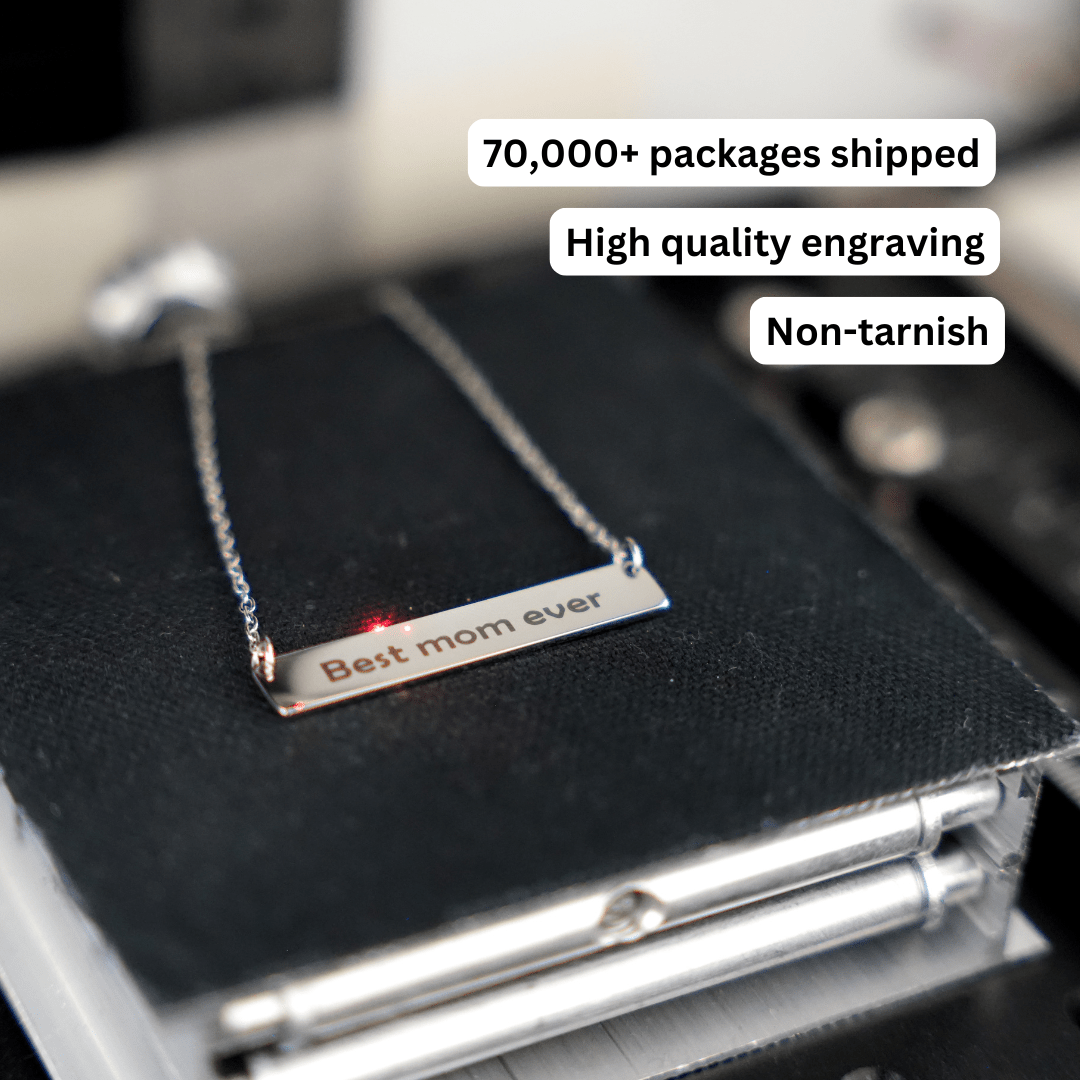 Custom Bar Necklace Personalized Message