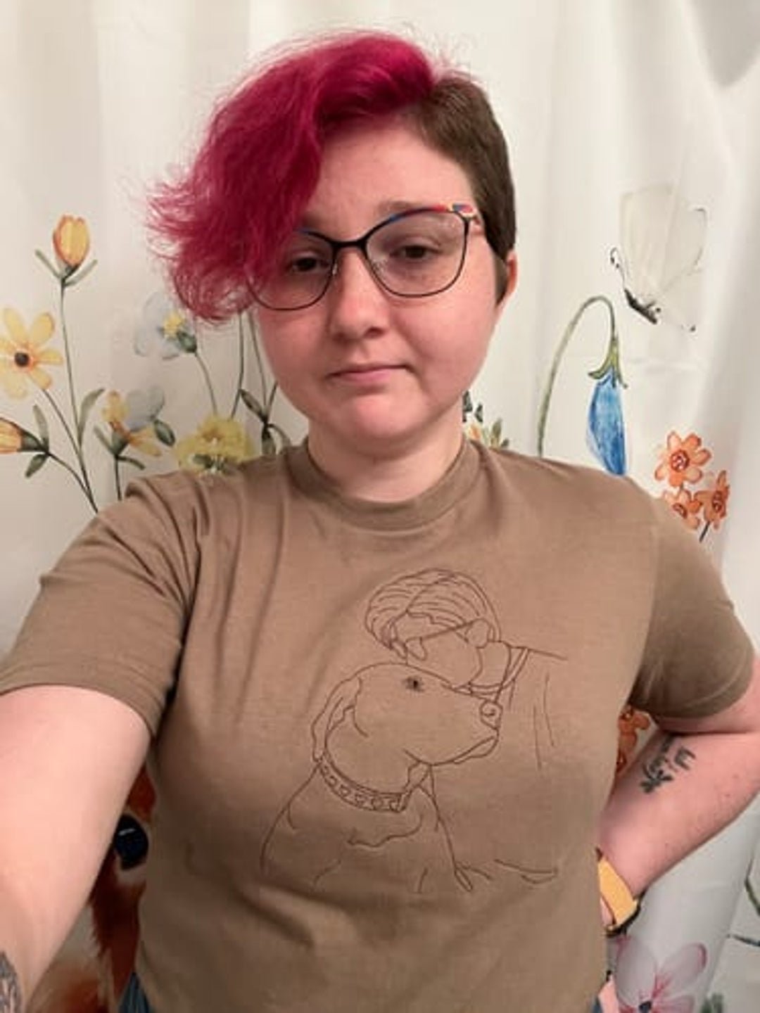 Embroidered Outline T-Shirt - Soulmate Customs