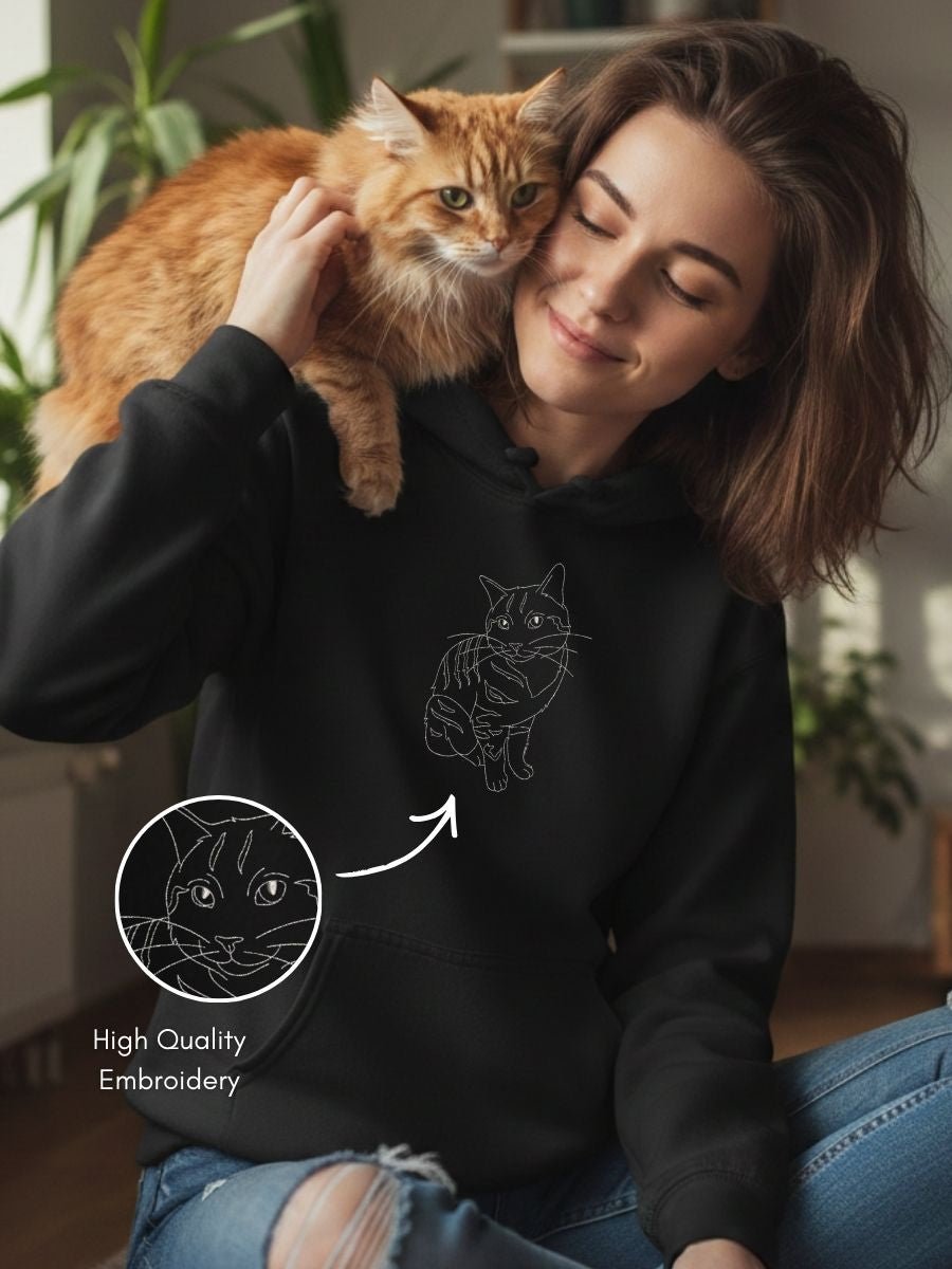 Pet Custom Embroidered Photo Hoodie - Soulmate Customs