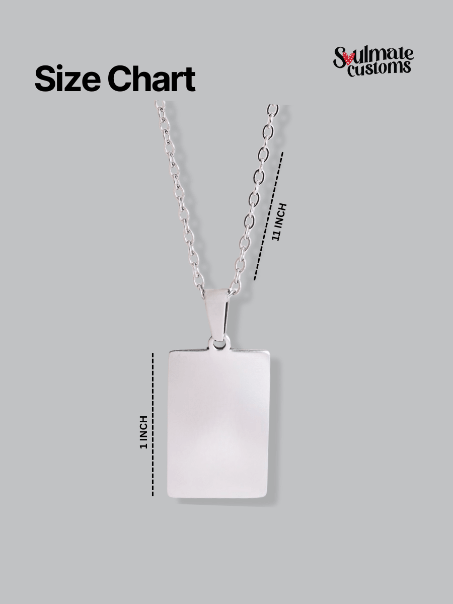 Memorial Custom Engraved Photo Tag Necklace - Soulmate Customs