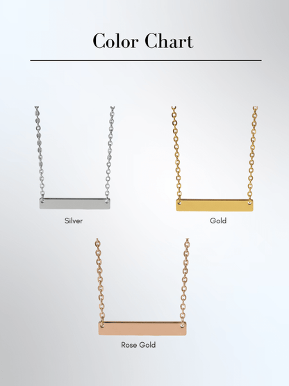 Mom Custom Engraved Text Bar Necklace - Soulmate Customs