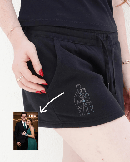 Custom Embroidered Photo Women's Shorts - Soulmate Customs