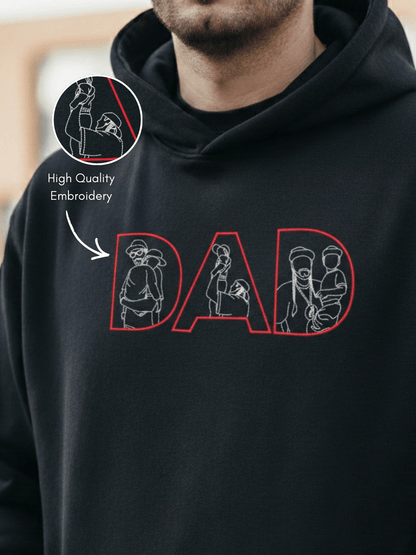 Dad Custom Embroidered Photo Hoodie - Soulmate Customs