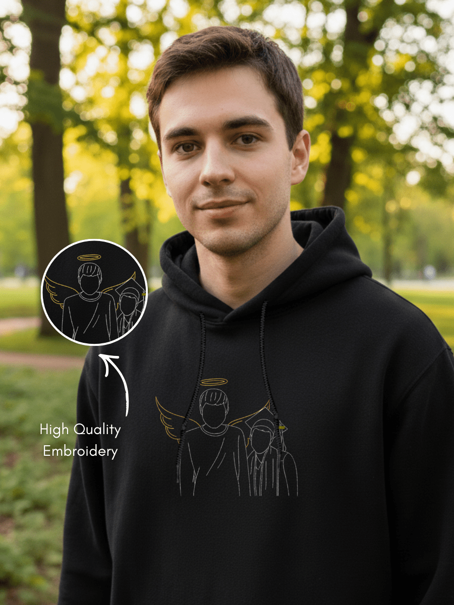 Memorial Custom Embroidered Photo Hoodie - Soulmate Customs